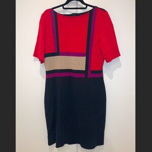 St. John Colorblock Dress